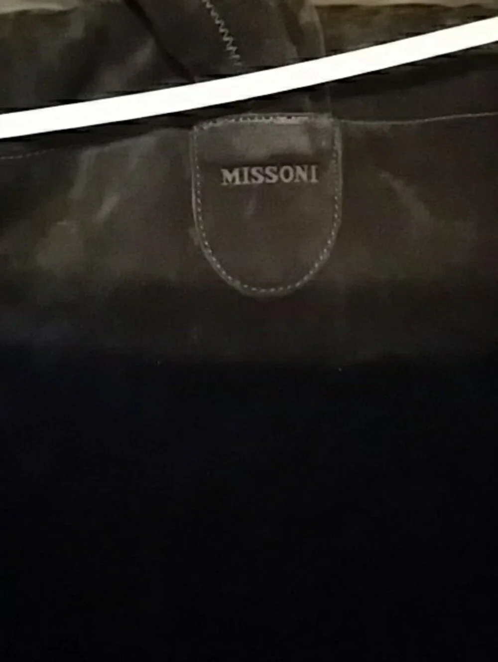 Missoni Geometric Chevron Drawstring Backpack - Suede Black & Brown